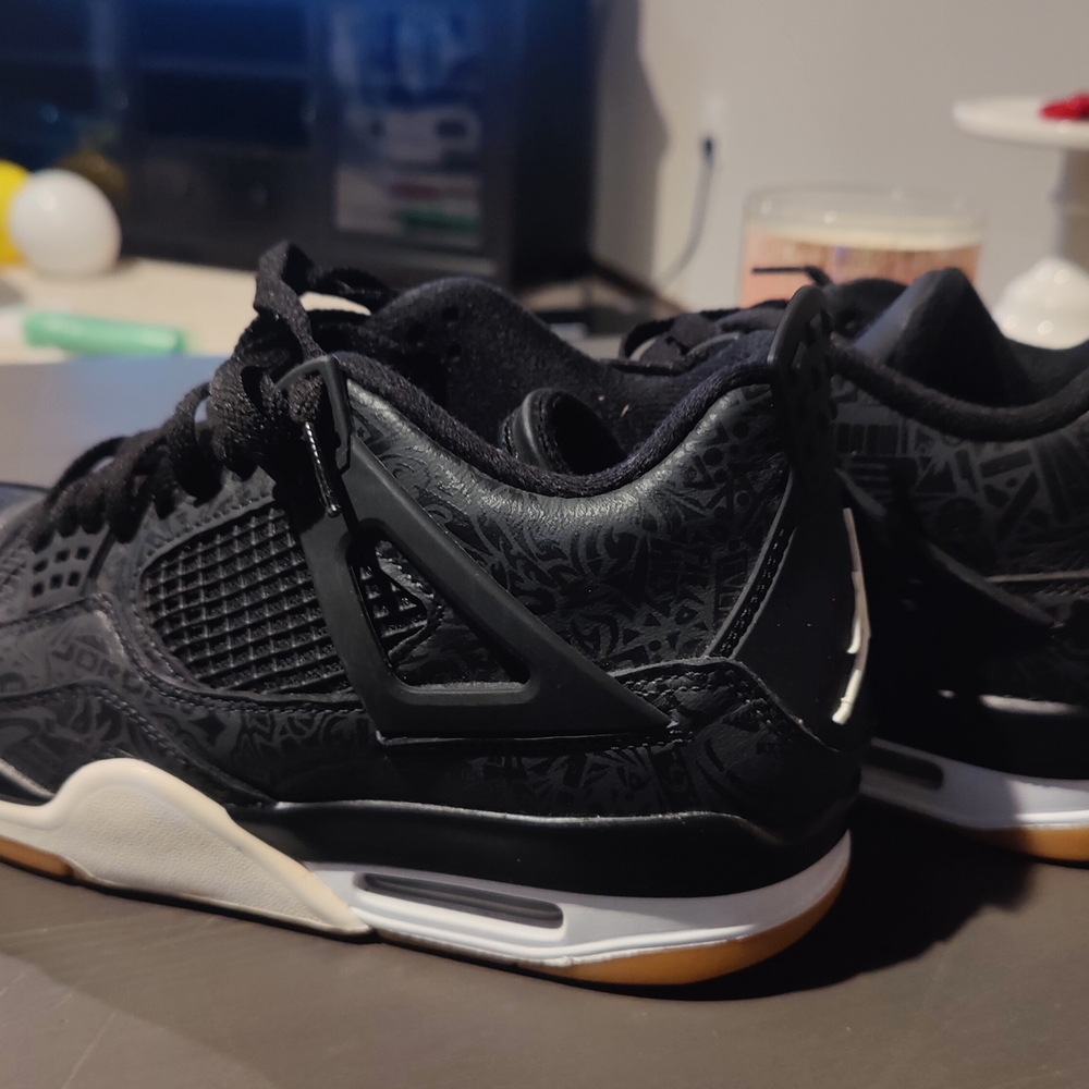 Black Sneakers with White and Gum Sole